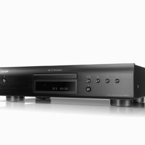 Angled view of the Denon DCD-600NE CD Player highlighting its refined design and sturdy build.