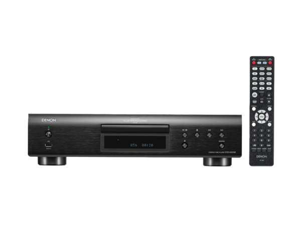 Denon DCD-900NE CD Player with its included remote control for easy playback operation.